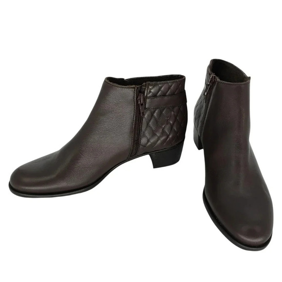 Munro Ankle Boots Bootie Jolynn Quilted Stack Block Heel - Picture 4 of 12